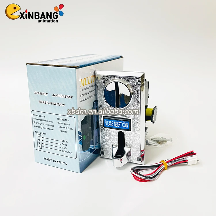 Factory Supplier 616 Multi 6 Coins Coin Selector Cpu Comparable Multi Coin Acceptor for Arcade Game Machine Parts