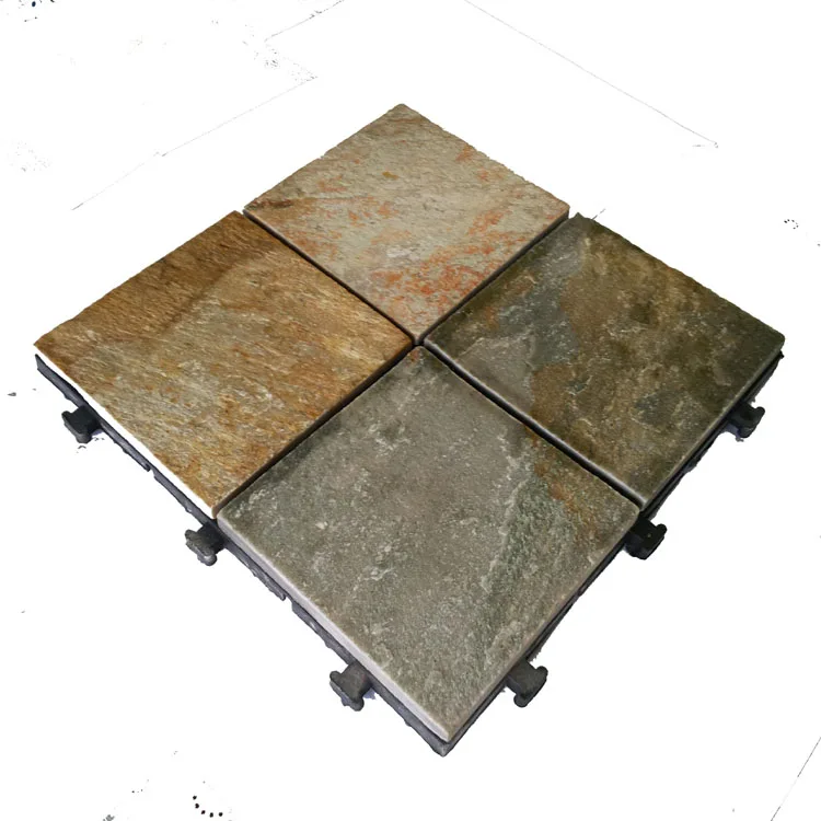 Садовые плиты из сланцевого камня, противоскользящие соединяющиеся гаражные Напольные Плитки для сада