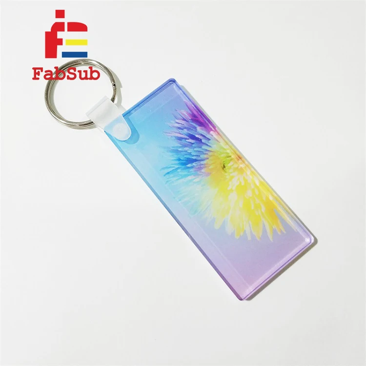 Multi Shape Acrylic Sublimation keychain Blank Key Chain Square Heart Round Bone Sublimation Keychains