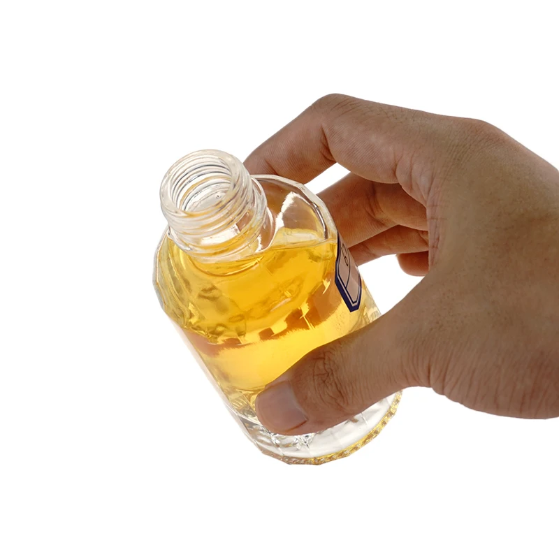 Custom 50ml 100ml 200ml 500ml 750Ml Fancy Liquor Glass Bottle For Whiskey Bourbon Gin Liquor bottle