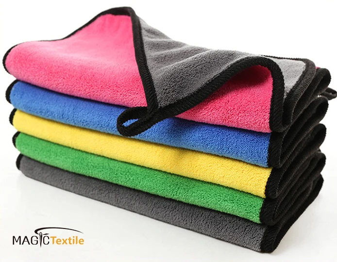 Automotive Detailing Dual Layer 800gsm Microfiber Ultra-Thick Plush Microfibre Car Drying Luxury Towel