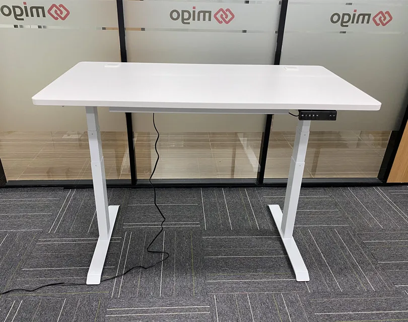 Dual motors rectangular leg 640-1290mm motorized electric height adjustable standing up desk