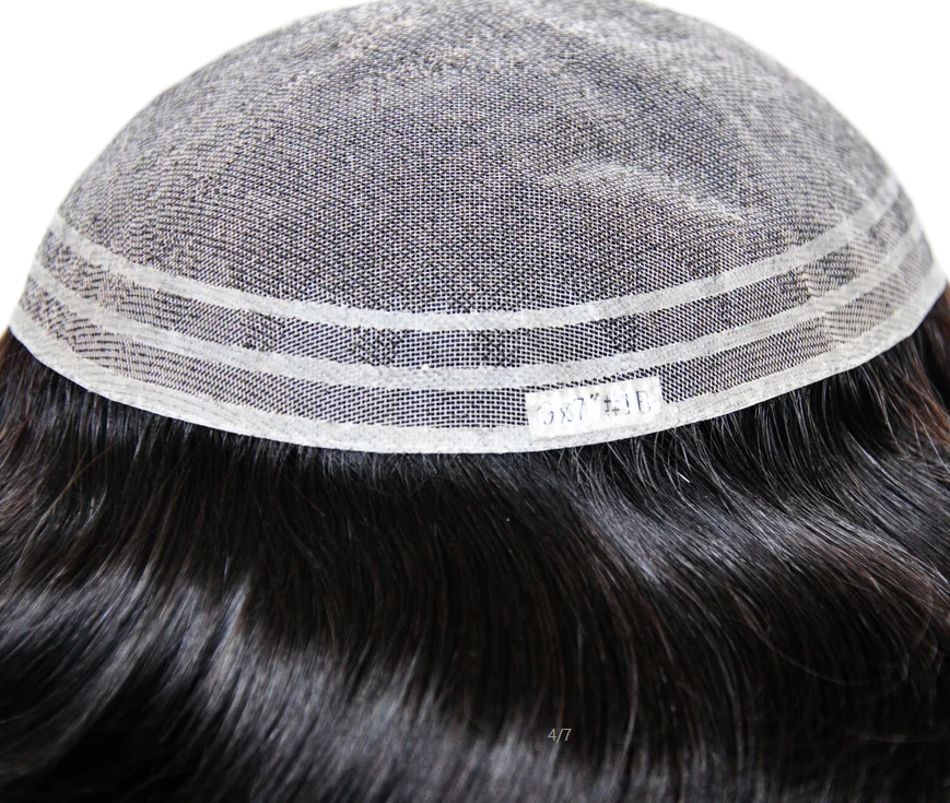 
Reasonable price custom made toupee for Indian women hair toupee 6 inches natural black color hot sale 100% density 