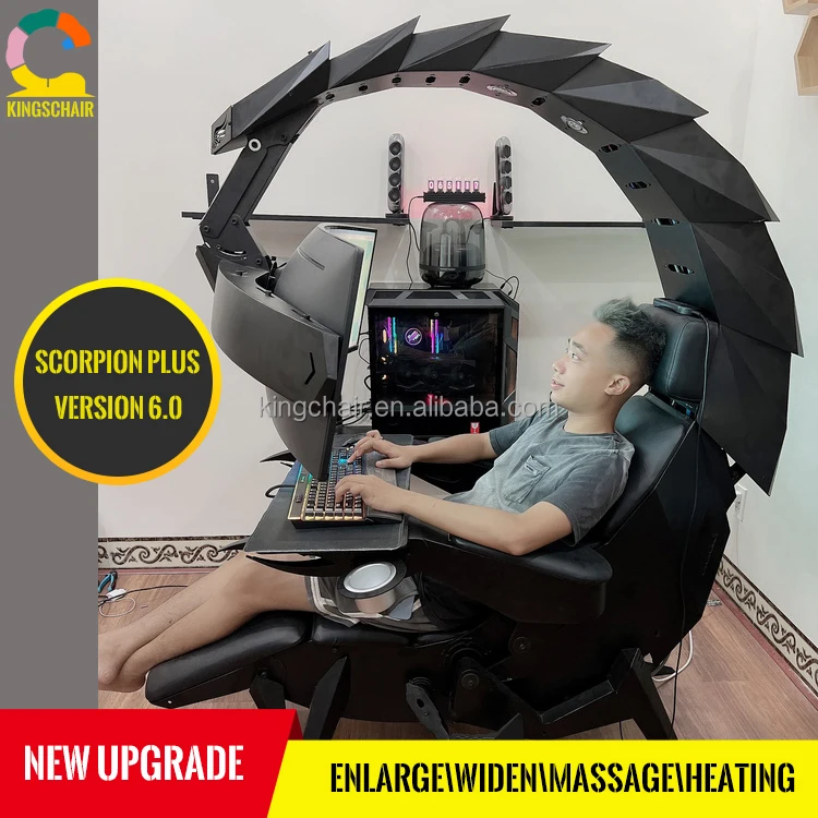 Scorpion Zero Gravity Ergonomic Message Reclining Gaming Chair Cockpit Work Station