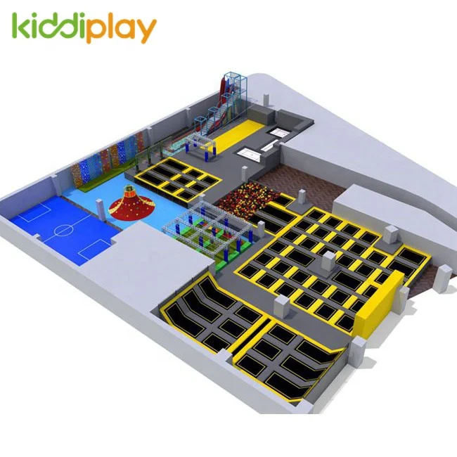 
Factory professional made children jumping games play structure amusement park trampoline 
