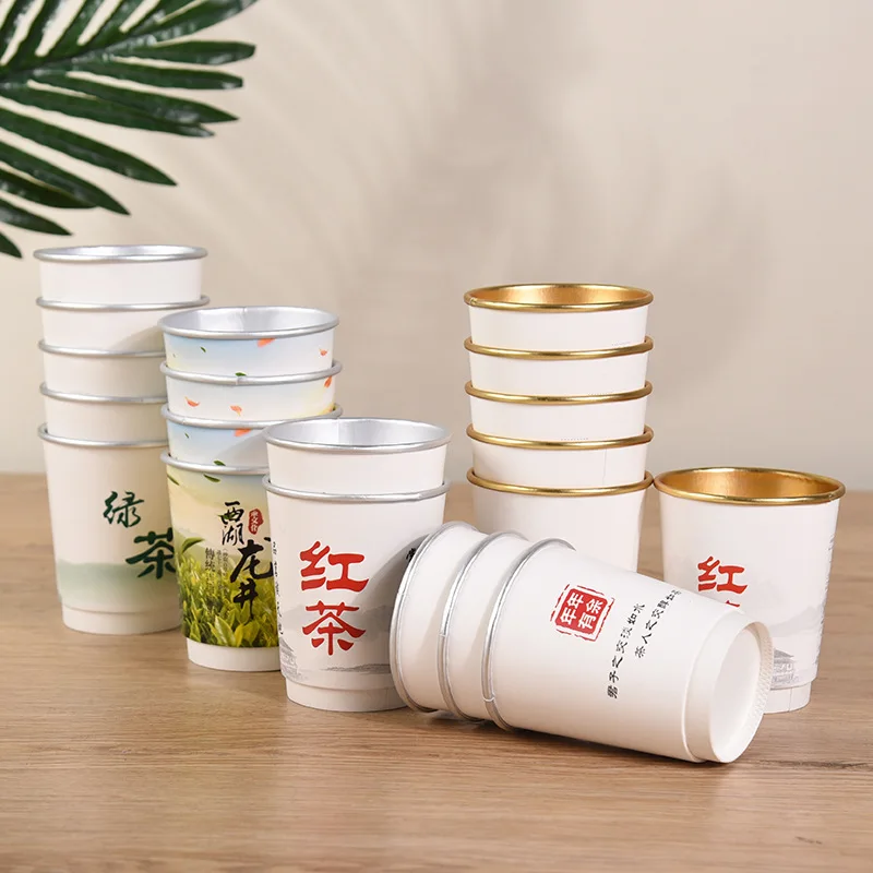 Customizable disposable aluminum foil paper cups with large capacity Recyclable