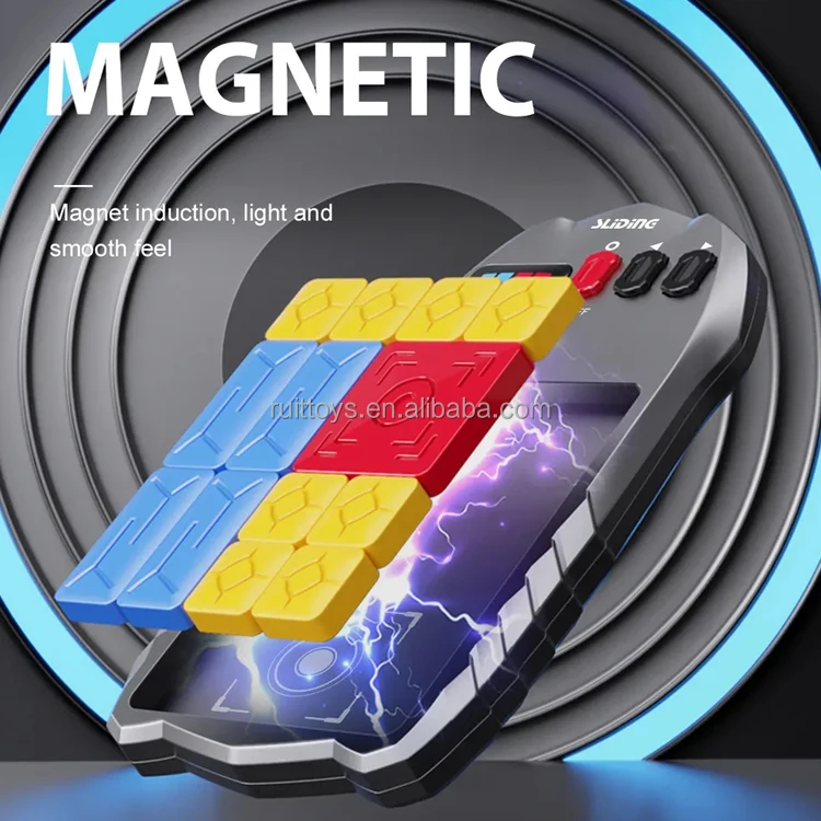 Kids Challenges Brain Teaser Board Digital Super Slide Huarong Road Puzzle Toys Klotski Puzzle