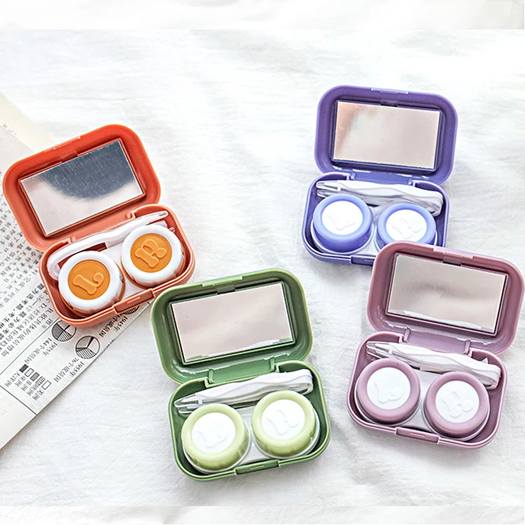 Fashion Eye Contact Lens Case color double box