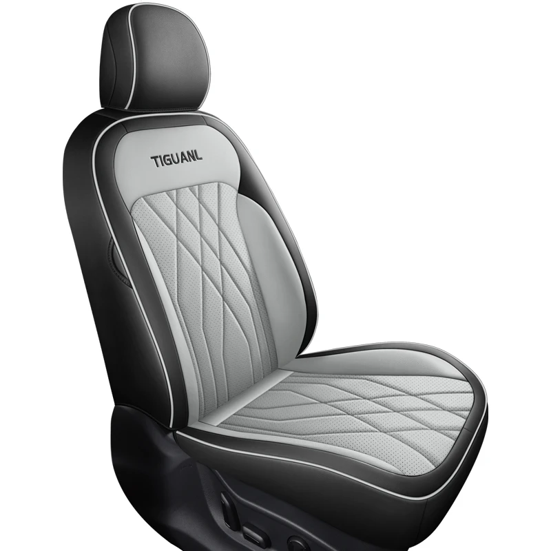 Sports Style  PU Leather Car Seat Covers Full Set Protector for VW Tiguan