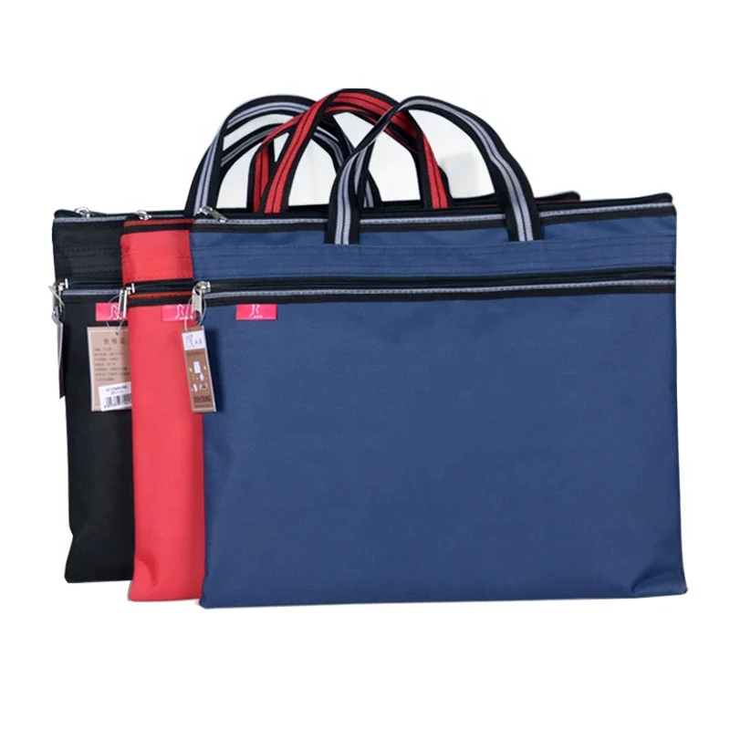 Переносной конверт A4 с двойной молнией, Холщовая Сумка для документов