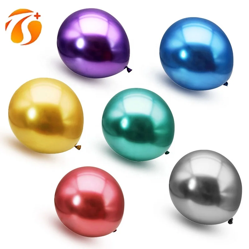 12 inch Colorful Metallic Helium Latex Wedding Decoration Chrome Balloon