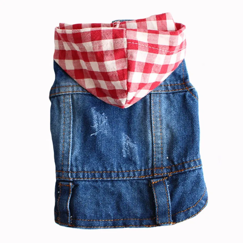 Fashionable Jeans Small Dogs Teddy Pet Puppy Clothes Dog Denim Vest Pet Jeans