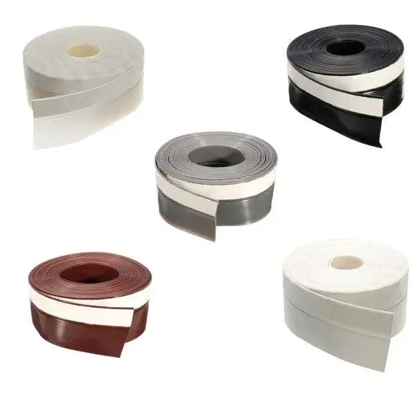 16 Feet Translucence 35mm Silicone Adhesive Weather Stripping Door Draft Stopper Seal Strip for Door & Window