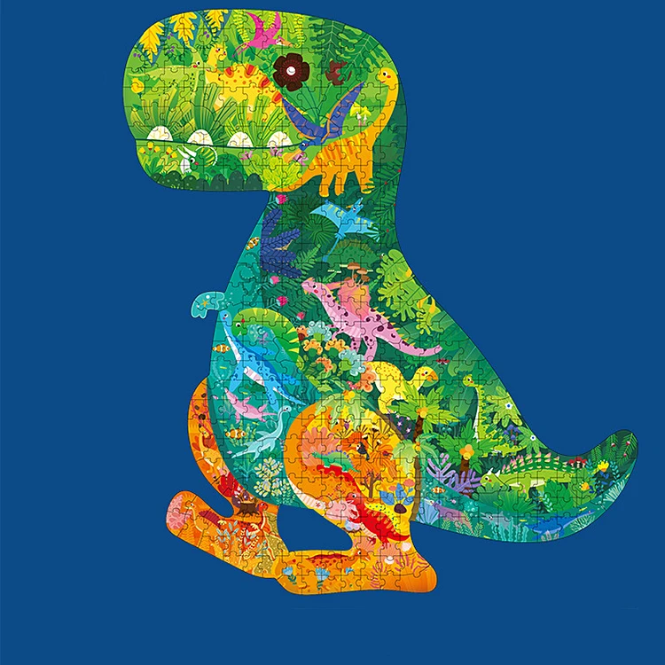 kids toys 2023 Hot Sale Early Childhood Education Cartoon Lion Dinosaur and Dolphin Jigsaw Puzzle Creative Alien Animal Puzzles