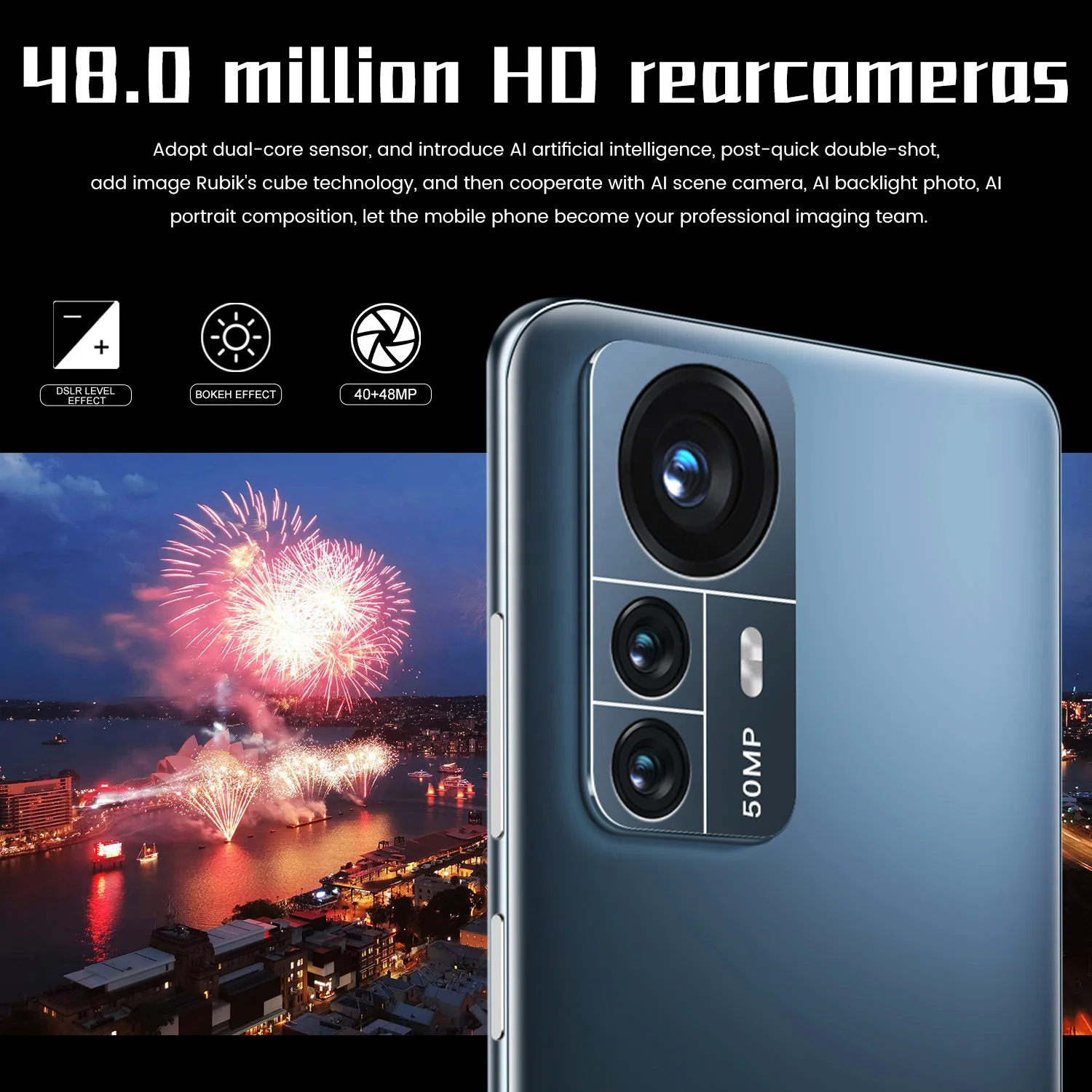 Android Smart Phone 13 Pro 7.8 inch Big H-D Screen 16GB+512GB Smartphone 5800mAh 3G 4G 5G Cellular Phone Dual SIM Mobile Phone