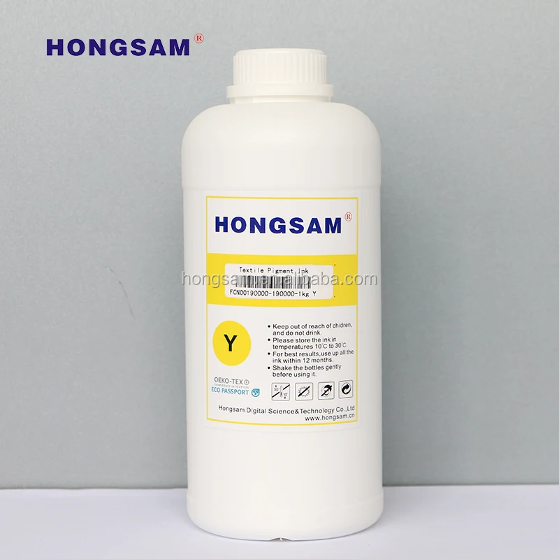  Текстильный пигмент Hongsam чернила DTG C M Y K с белыми чернилами Dupont dtg для Epson 5113