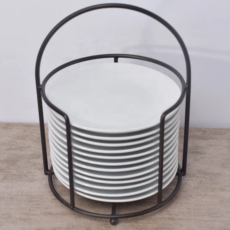 China ceramic manufacturers wholesale shelves buffet wedding service round white dessert ceramic plate set