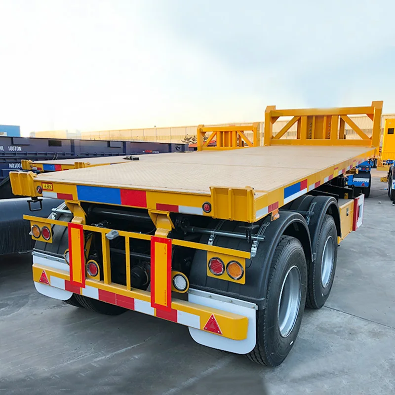 20ft 40ft Hydraulic Lift Flatbed Trailer Front Tipping Tilt Dump bed Container Semi Trailer for sale