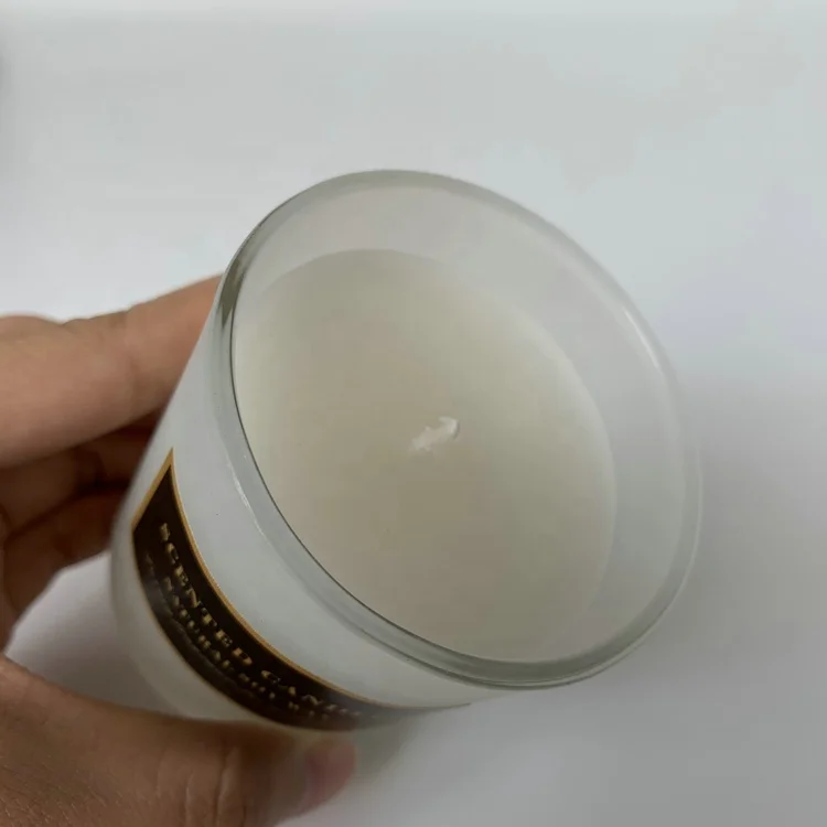 Factory High Quality Printed Glass with Lid Luxury Decorative Aromatherapy Home Fragrance Soy Wax Holder Custom Scented Candles