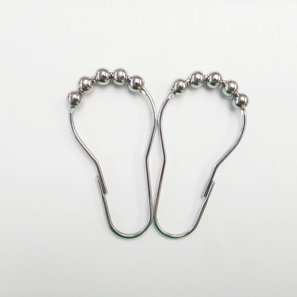 Ring Shower Curtain Hooks Stainless Steel Rust-resistant Metal Curtain Accessories