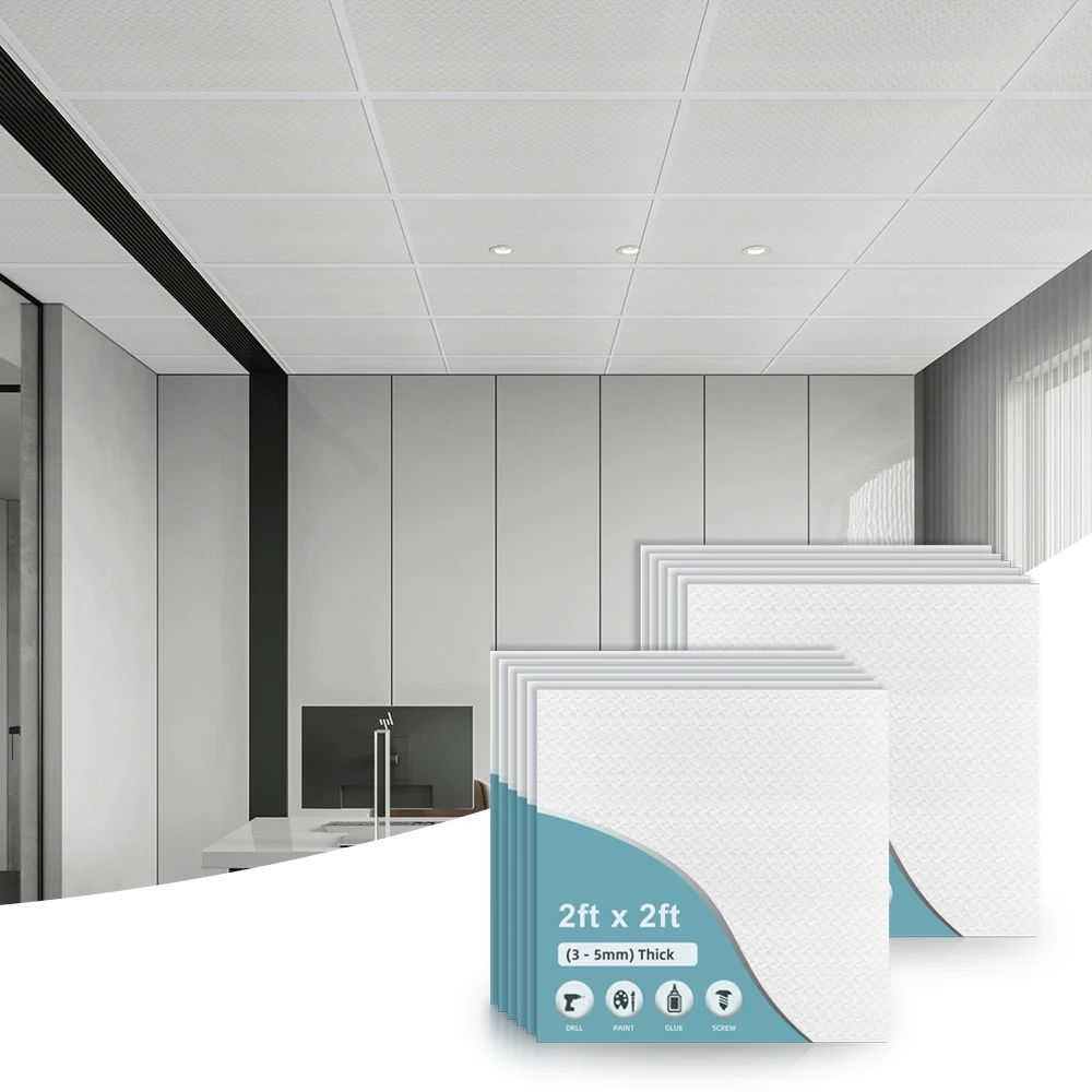 Moisture resistant ceiling tiles fireproof bathroom board 3d pvc wood cladding panels manufacturer sheet room sandwich liner