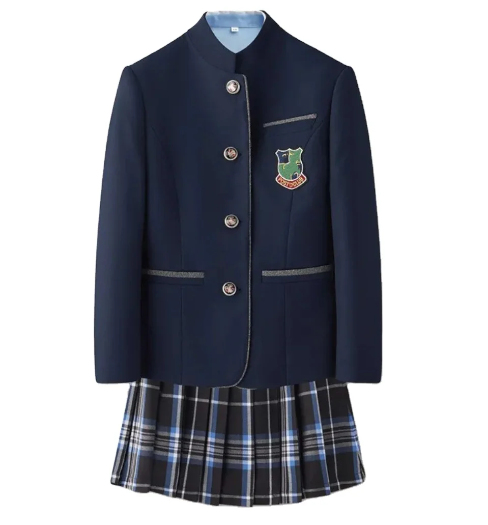 OEM Custom-Made School Student Boys And Girls Uniforms Blazer Ties Suits