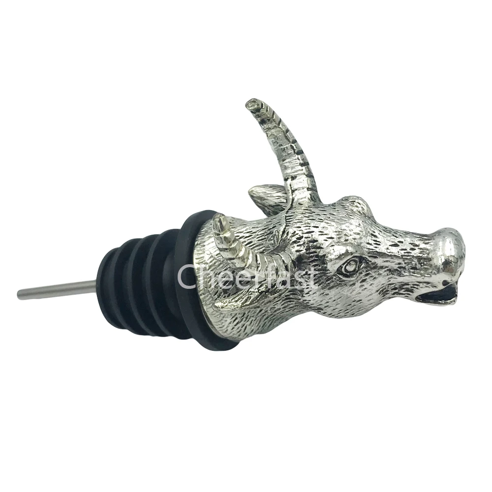 Extraordinarily Cool Bull Head Wine Bottle Animal Pourer and liquor pourer bull and bull animal wine pourer