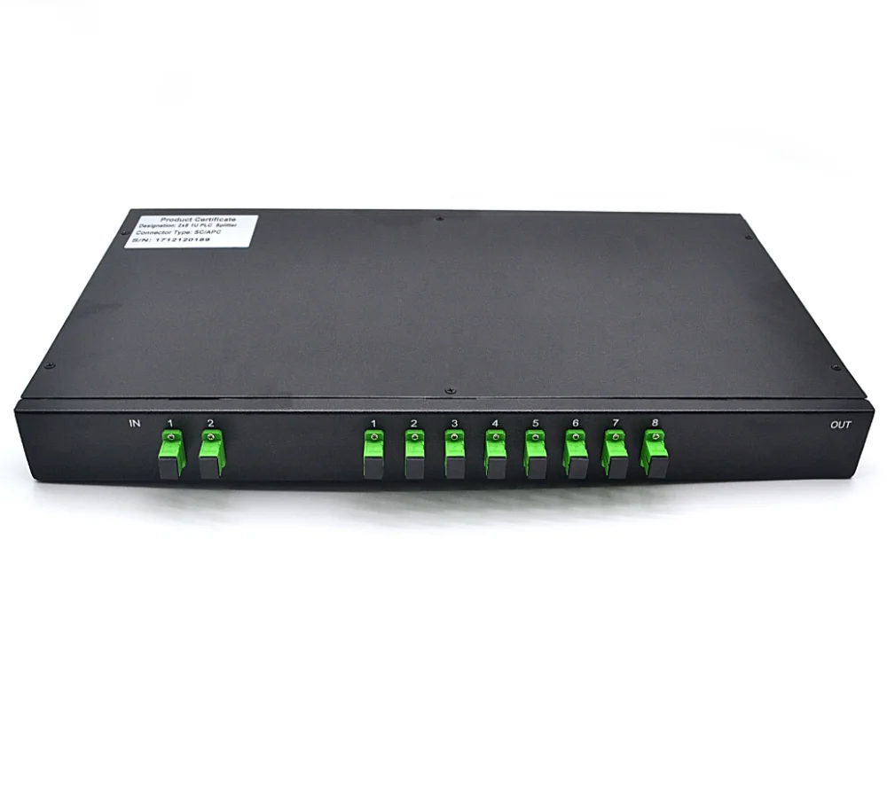 1U волоконно-оптический Стеллаж 2x8 ПЛК сплиттер