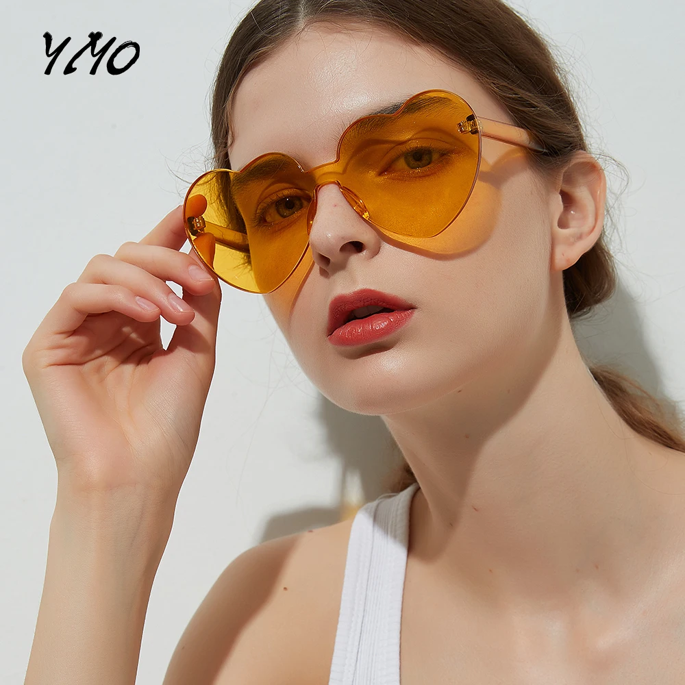 Trendy Heart Sunglasses Women Brand Designer New Fashion Cute Sexy Retro Vintage Colors Sun Glasses