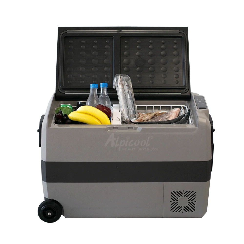 Alpicool Popular Connected  Car Cigarette Lighter  Refrigerator 12v Two Zone  Compressor DC Chest Freezer