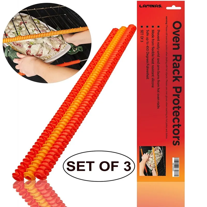 BPA FREE Food Grade Silicone Oven Rack Guard Oven Rack Guard Pack 2 with High Quality