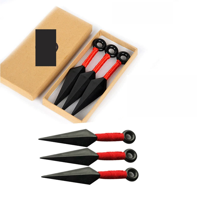 3PCS/SET 14CM Anime Kunai Accessories Akatsuki Namikaze Minato Cosplay Itachi Pain tobi obito japanese Plastics Kunai Toy