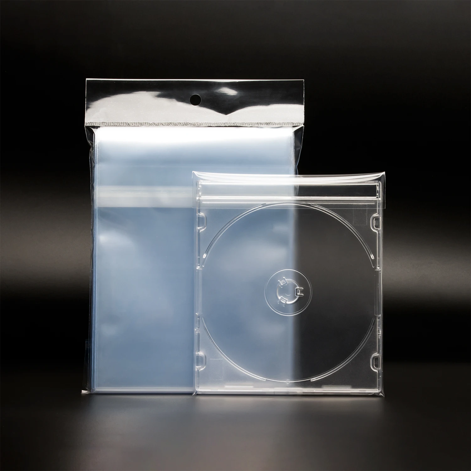Resealable Clear PP Plastic CD DVD Sleeves With Flap Cover Protectors