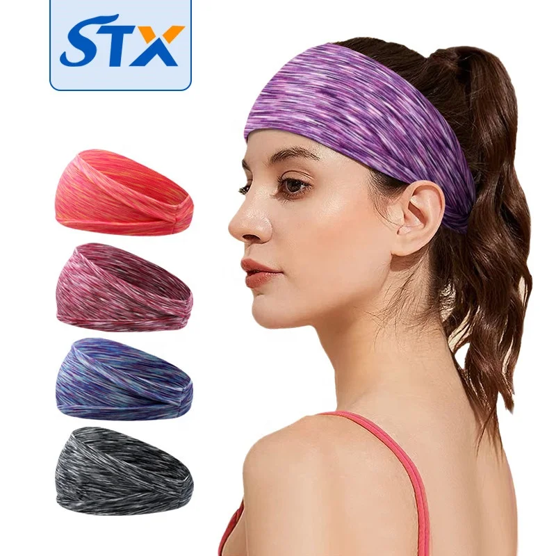 Shuntaixin Workout Sweatband Moisture Wicking Absorbing Stretchy Elastic Hairband Women New Girl Headbands for Sport
