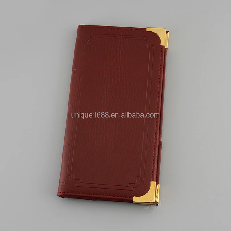 Custom Hotel Leather Products Receipt Holder Leather Restaurant Check Holder