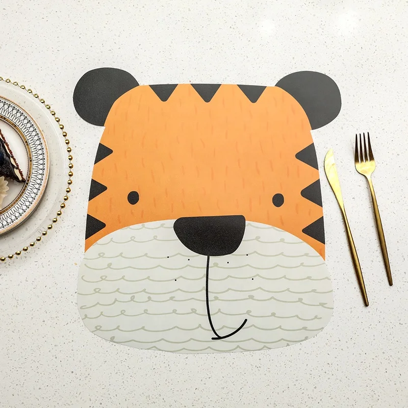 Walmart Audit Professional Factory Animal Shape UV Printing Colorful Baby Placemats Kids Table Mats Food Grade Material