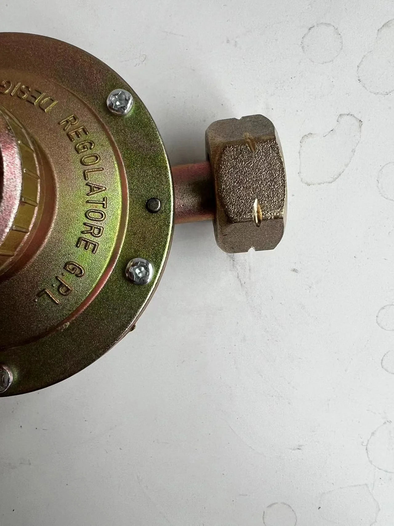 italy design gas regulator with hose with 2 clamps paper card packing full set