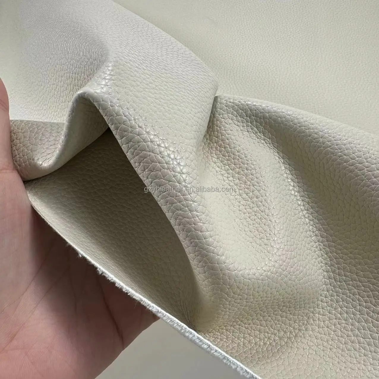 Soft Vegan PU Synthetic Faux Leather with Full Grain Rubber stripe  for Bag Furniture Decorative Sandal Sofa Garment Chair Use
