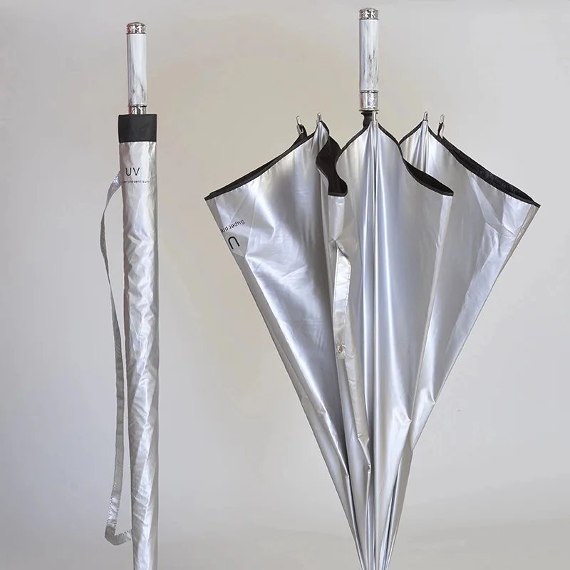 Auto Open umbrella Silver golf umbrella 2023 popular market umbrellas for the rain waterproof