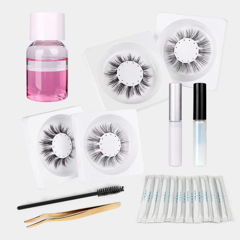 The Most Popular Cluster Lashes Wide Band Single Pair Eyelashes Magnetic Eyeliner Tweezers Diy Lash Extensions Made In Korea