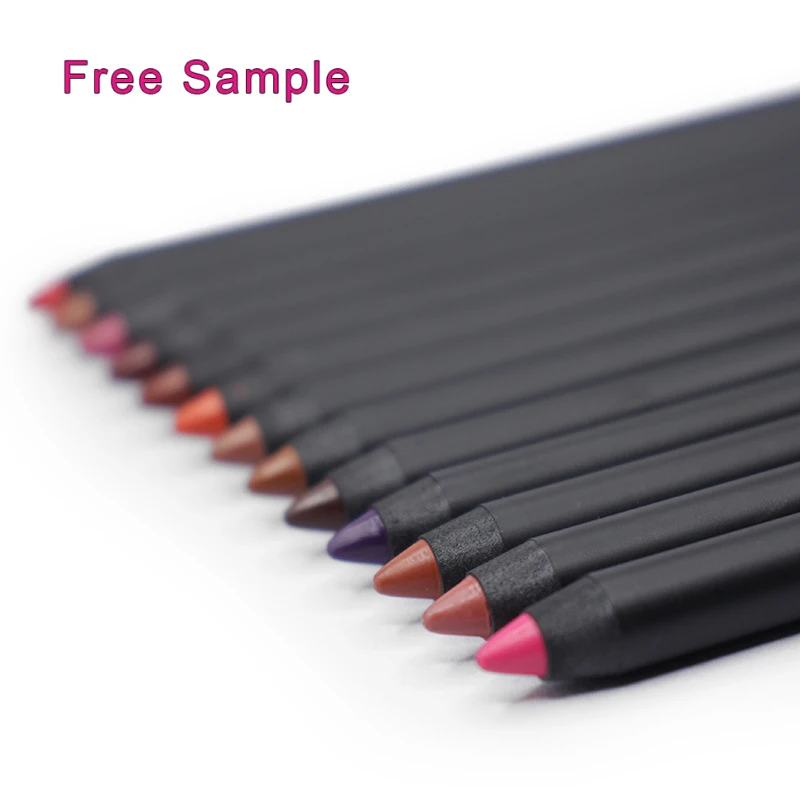 Make your own brand 13 color private logos lipliner lip liner vegan Waterproof Wooden Nude Easy To Color Lipliner
