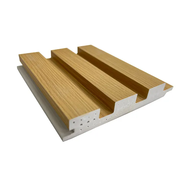 New Design Flexible Solid Wooden Slat Grille Wall Panel Curved WPC Wall Panel