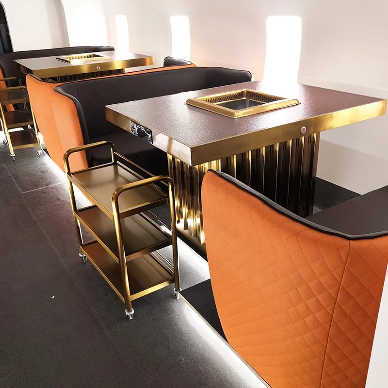 AOPA Factory No Need Lay Pipes Physical Filtration Smokeless Steamboat Hot Pot Table