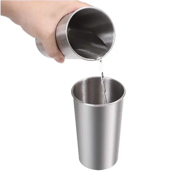 Premium Cheap Rustic Metal Shot Glasses Stainless Steel Mini Wine Cups Drinking Tumbler with custom logo