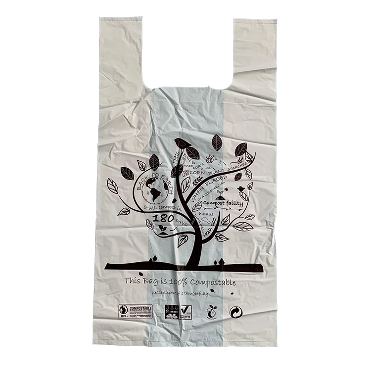 
Very Environmental Protection and Popular PLA Compostable Bag Bio Degradable Bag Biodegradable Bags Shopping Customized Blister 