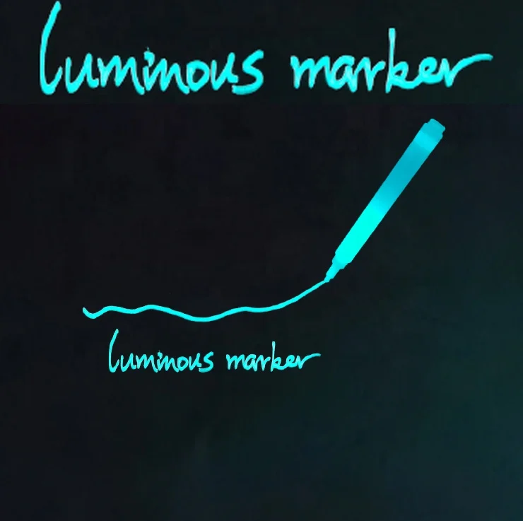 Luminous Glow in the Dark Marker Set Acrylic Paint Pens