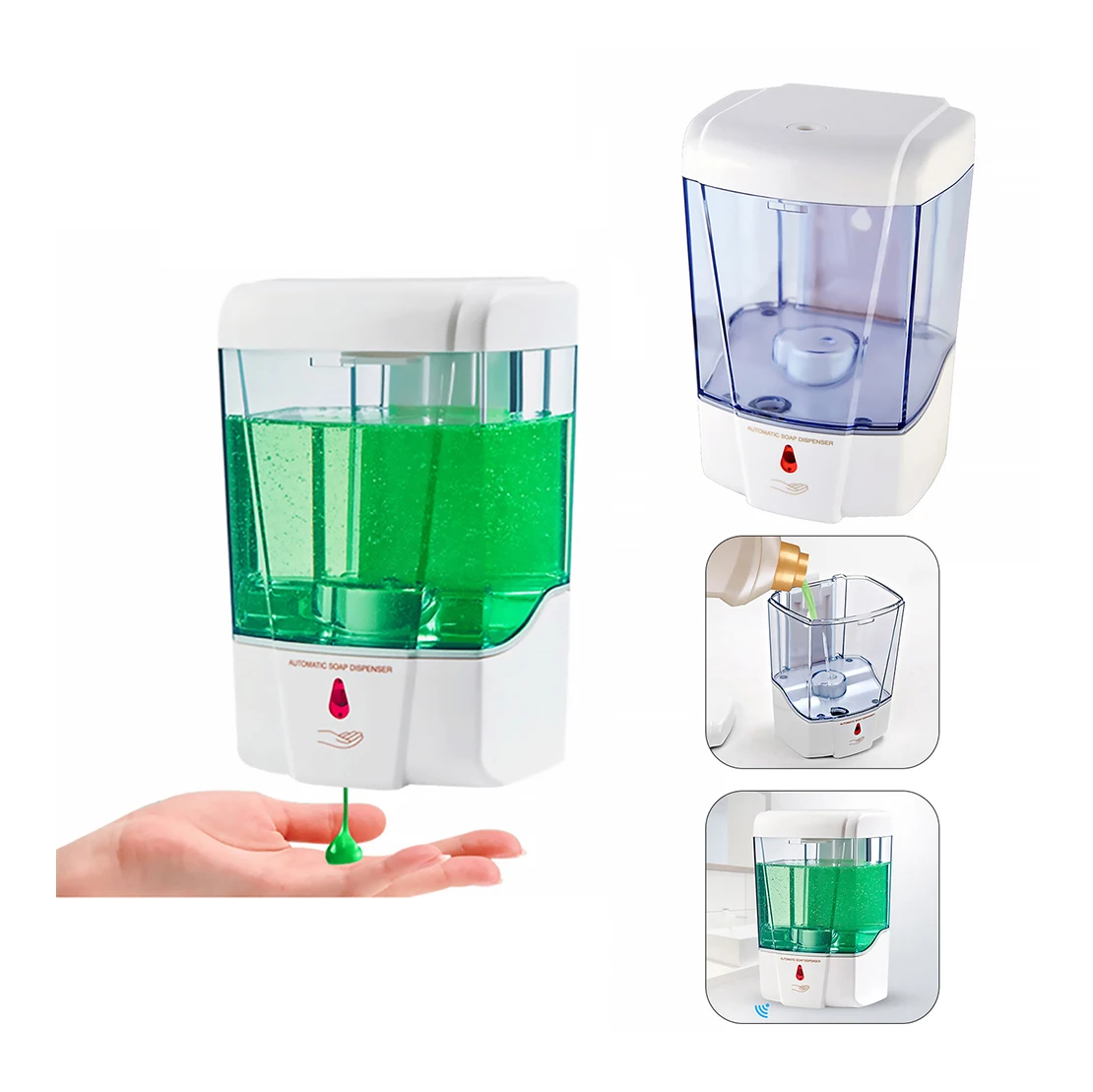 
Automatic Liquid Soap Dispenser 700ml Wall Mounted Dispensers Touchless Sensor Infrared Soap Dispenser Hotel Plastic ABS Modern 