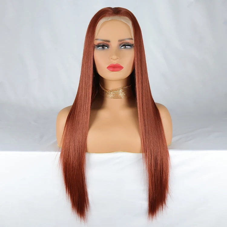 Julianna Highlight Heat Resistant Fiber Wigs Synthetic Lace Front Wig Straight Hair 4X13 Lace Frontal Wigs For Black Women