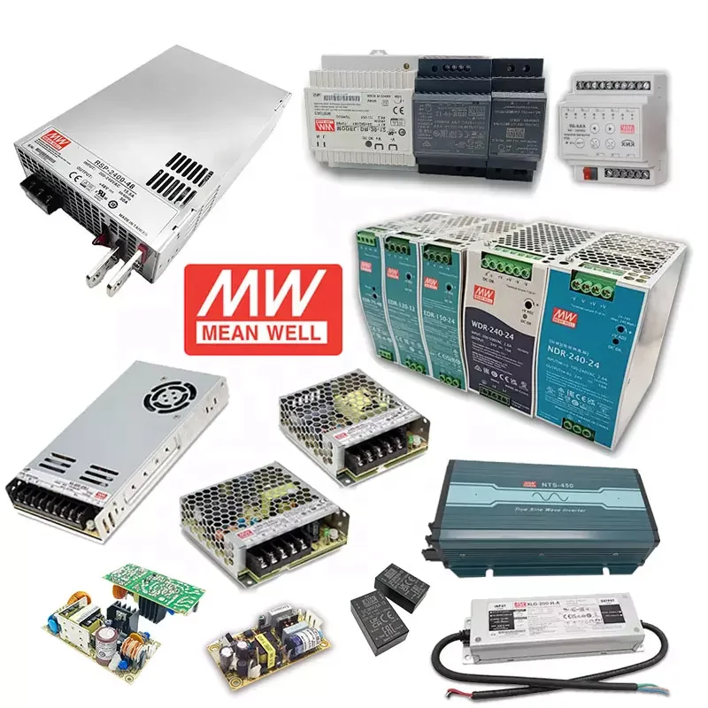 Mean Well NDR/EDR/SDR Series provide all industrial din rail power supply 75W 120W 240W 480W 960W Meanwell 5V 12V 15V 24V 48V