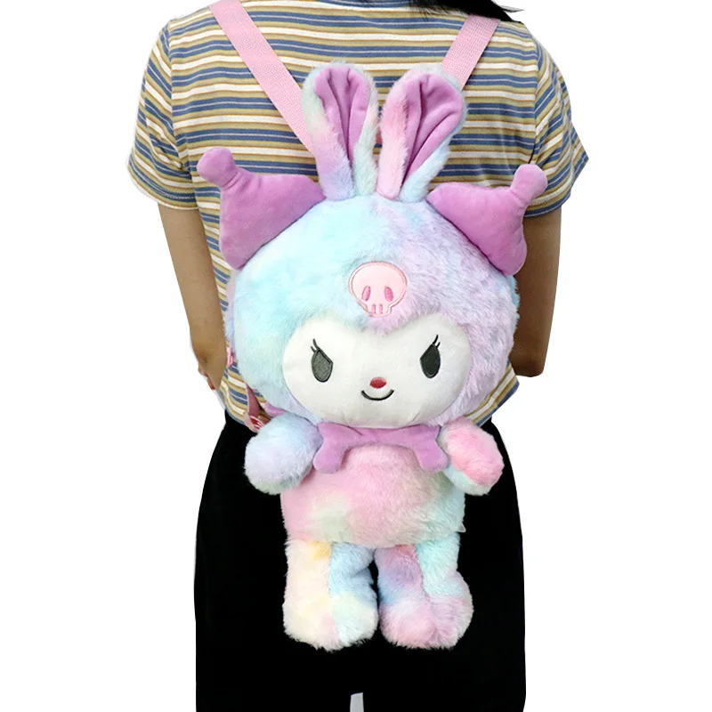 40CM Kuromi Sanrio Plush My Melody Cat Anime Cartoon Cute Doll backpack Plush Toys For Girls Kids Toys Birthday Gift